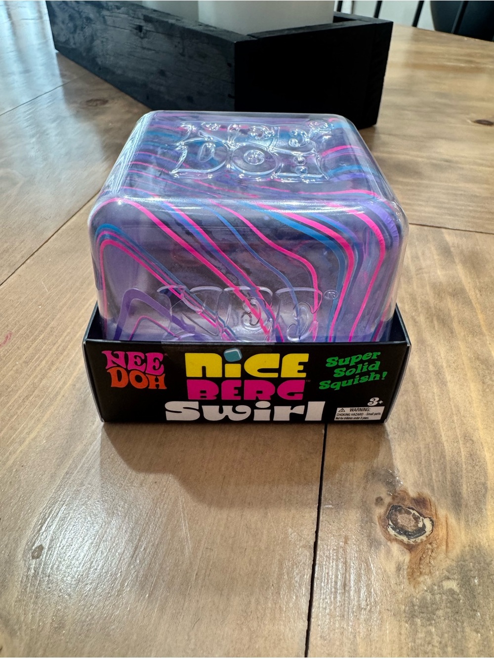 Nice Berc Swirl Super Solid Squish Toy - Purple with Pink & Blue Swirls